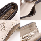 Louis Vuitton Portefeuille Iris Compact Monogram Mahina Gale Gray Bifold Wallet — view 9