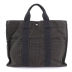 Hermes Her Line MM Silver Key with Cadena Series Canvas Tote Gray — view 2