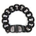 Dior CD Icon Chain Link Bracelet Black Recommended