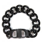Dior CD Icon Chain Link Bracelet Black Recommended