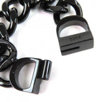 Dior CD Icon Chain Link Bracelet Black Recommended — view 5