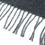 Loewe Wool Cashmere Anagram Embroidery Fringe Long Scarf Gray Red Recommended — view 5