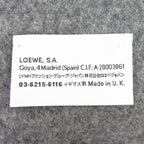 Loewe Wool Cashmere Anagram Embroidery Fringe Long Scarf Gray Red Recommended — view 7
