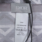 Dior Homme Silk 100% CD Diamond Pocket Square Scarf Handkerchief Gray — view 4