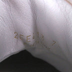 Prada Triangle Logo Distressed Low Cut Sneakers Leather Shoes White 7.5 — view 9