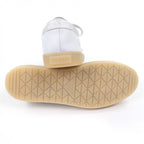 Prada Triangle Logo Distressed Low Cut Sneakers Leather Shoes White 7.5 — view 5