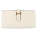 Hermes Bearn Souffle Chevre Misor Nata Gold Wallet
