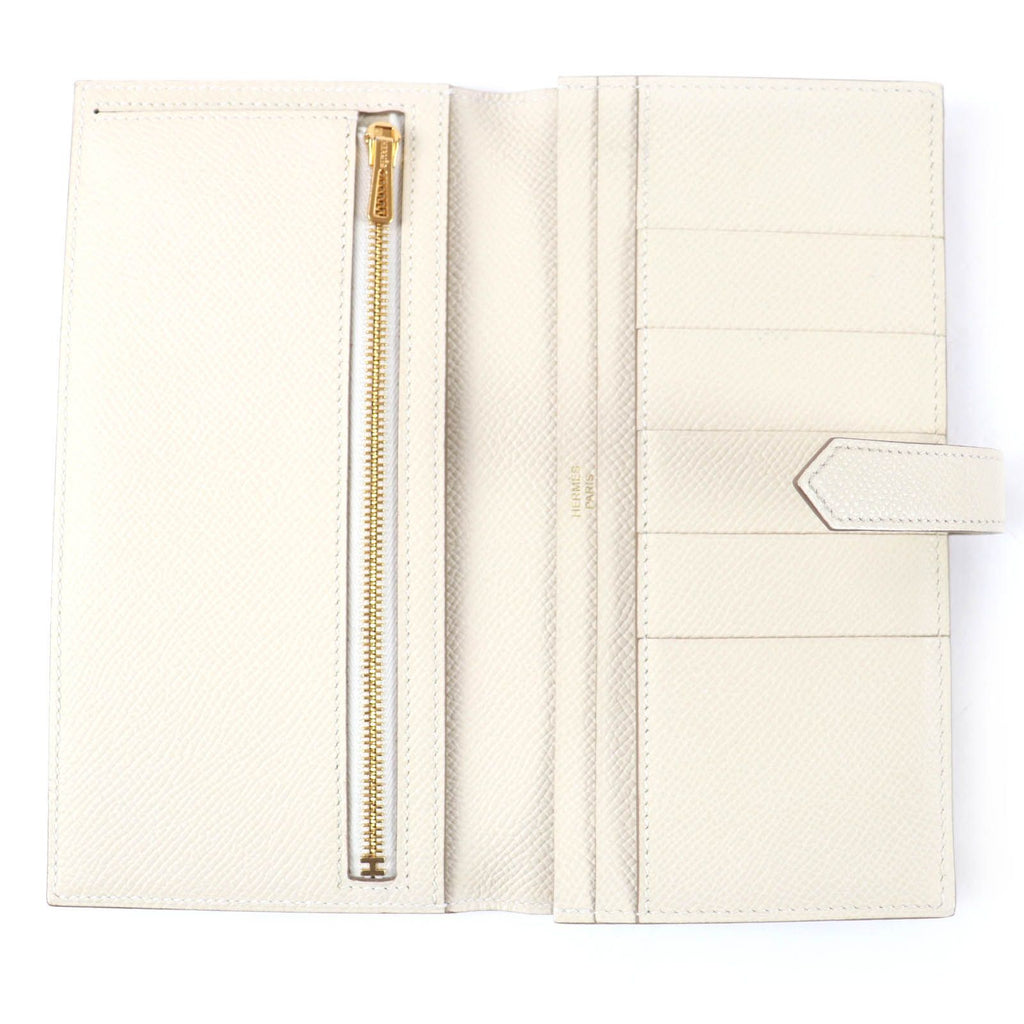 Hermes Bearn Souffle Chevre Misor Nata Gold Wallet — view 6