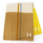 Hermes Daisangle Cashmere Citron Paille Logo 150 200 cm Large Scarf — view 2