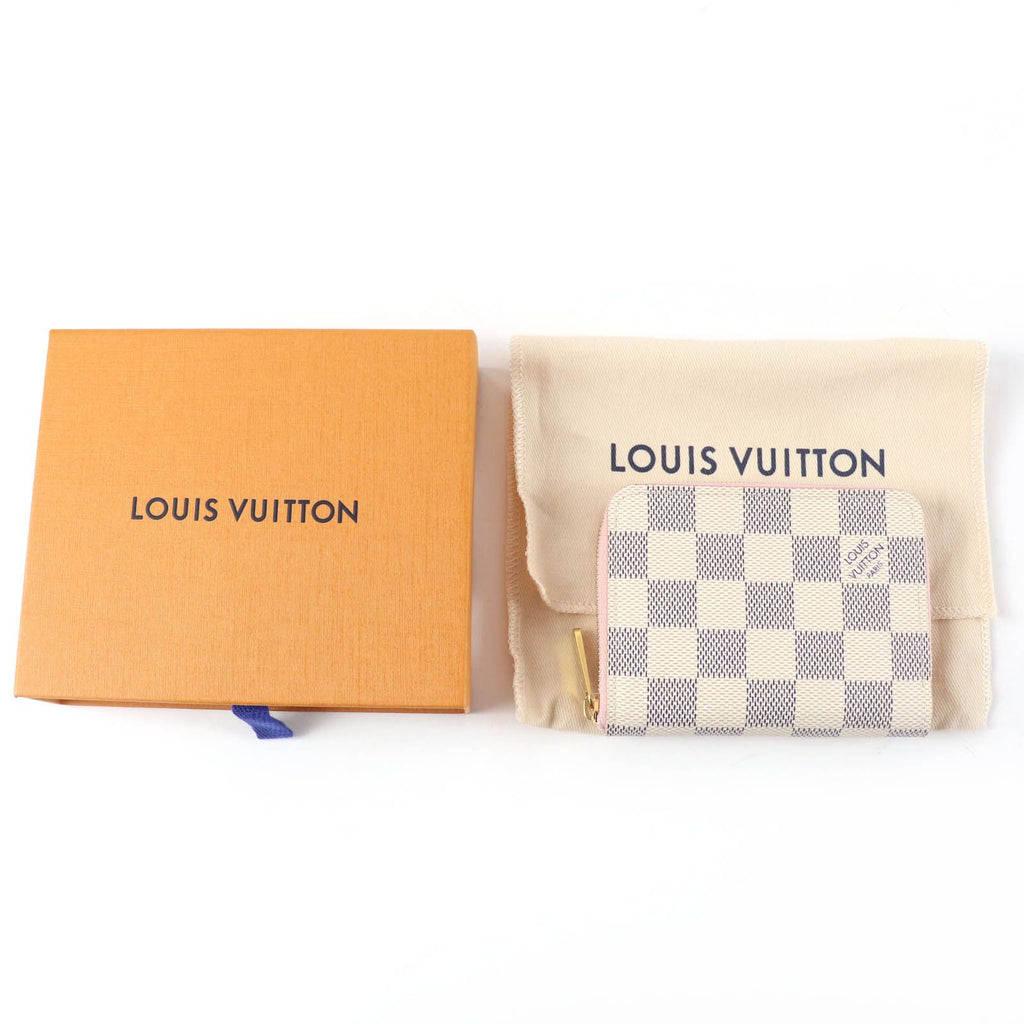 Louis Vuitton Zippy Coin Case Damier Azur Light Bliss Cream — view 2
