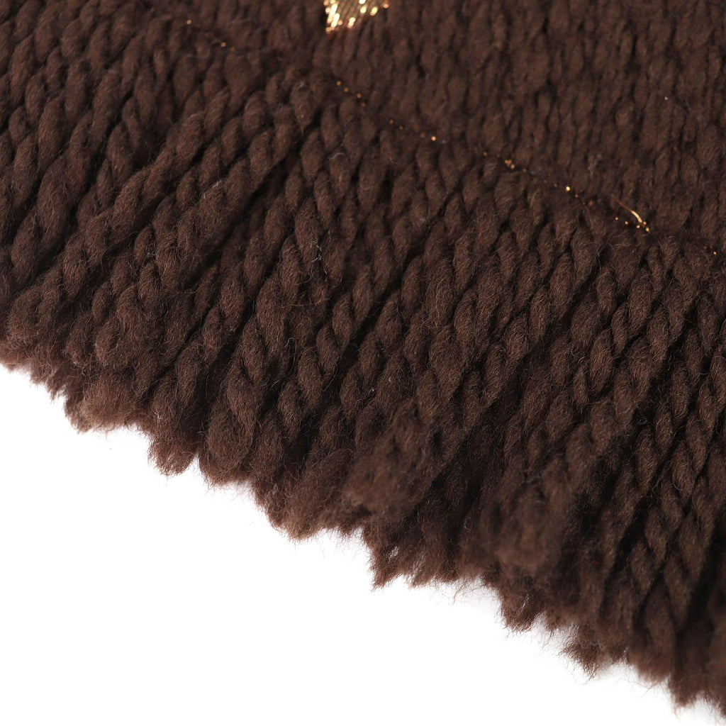 Louis Vuitton Echarpe Logo Mania Shine Wool Silk Scarf Brown — view 5