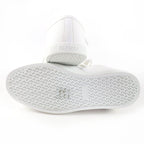 Hermes Innocent Leather Logo Patch Lace Up Low Cut Sneakers White — view 7
