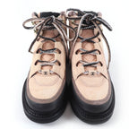 Chanel CC Logo Lace Up Suede Leather High Cut Sneakers Trekking Boots Pink — view 4