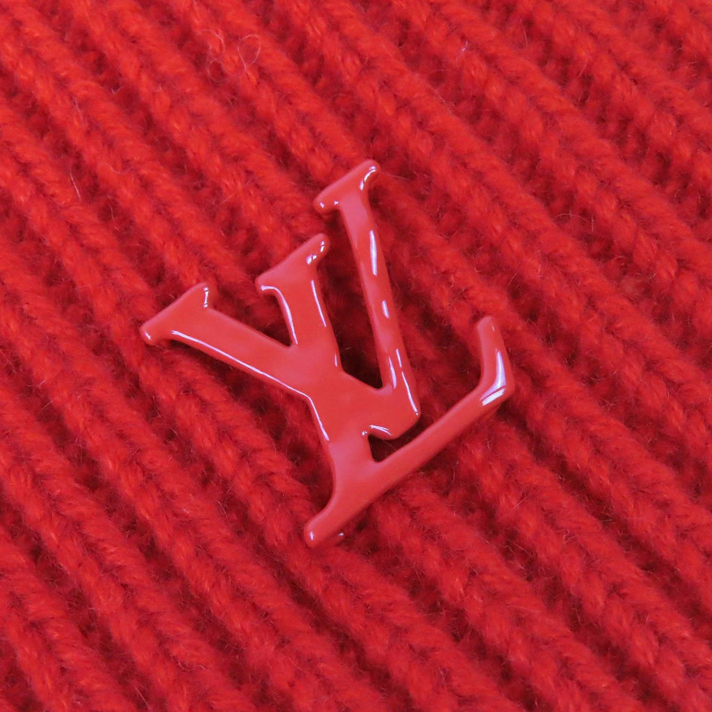 Louis Vuitton Bonnet LV Ahead Cashmere Logo Beanie Knit Cap Red Hat — view 7