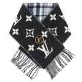 Louis Vuitton Echarpe Mini Reykjavik Cashmere 100% LV with Circle Brooch