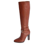 Hermes Boots Long Leather Heels Shoes