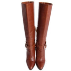 Hermes Boots Long Leather Heels Shoes — view 4
