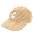 Celine Corduroy Initial Baseball Cap Cotton Beige Hat