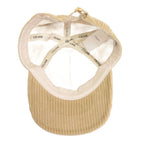 Celine Corduroy Initial Baseball Cap Cotton Beige Hat — view 4