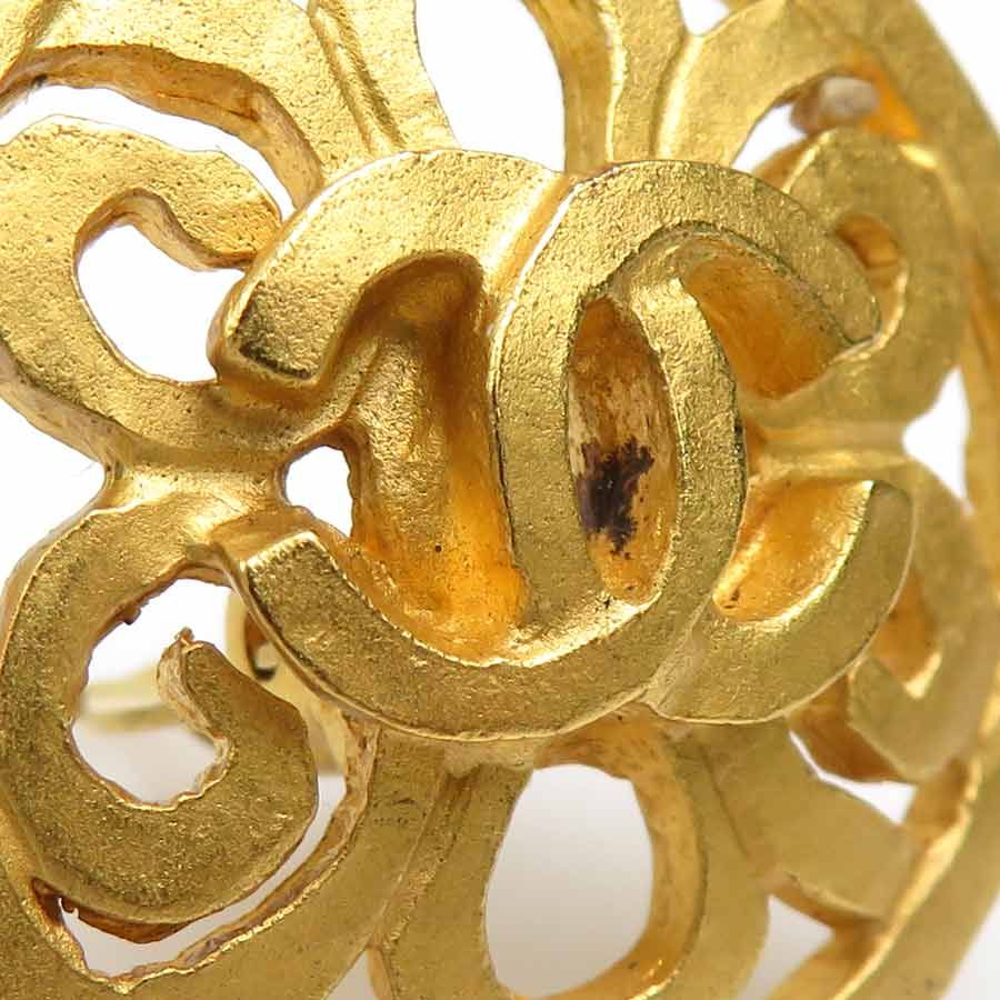 Chanel Earrings Vintee Gold — view 8