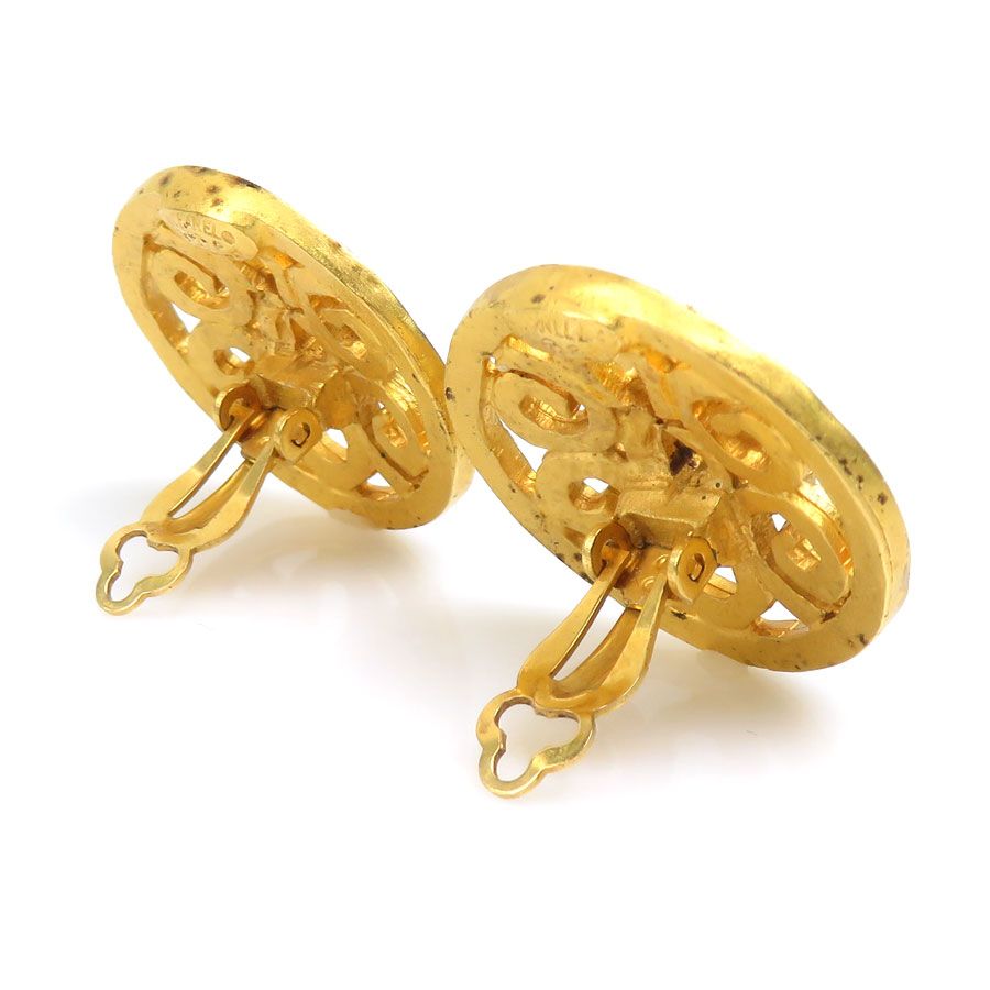 Chanel Earrings Vintee Gold — view 3