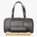 Louis Vuitton Epi Soufflot Handbag Leather Noir Gold
