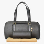 Louis Vuitton Epi Soufflot Handbag Leather Noir Gold