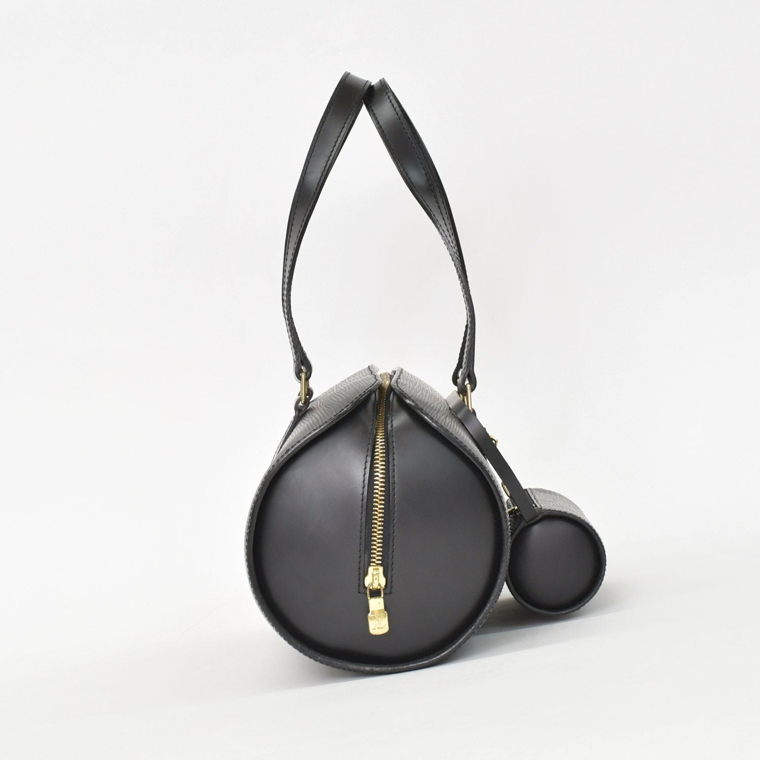 Louis Vuitton Epi Soufflot Handbag Leather Noir Gold — view 4