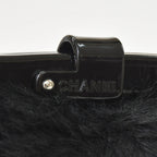 Chanel Plastic Chain Bag CC Logo Goat Fur Leather Black — view 7