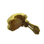 Dior Earrings Clip on Log Vintage Gold — view 5
