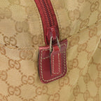 Gucci GG Canvas Boston Bag Sherry Line Leather Brown — view 6