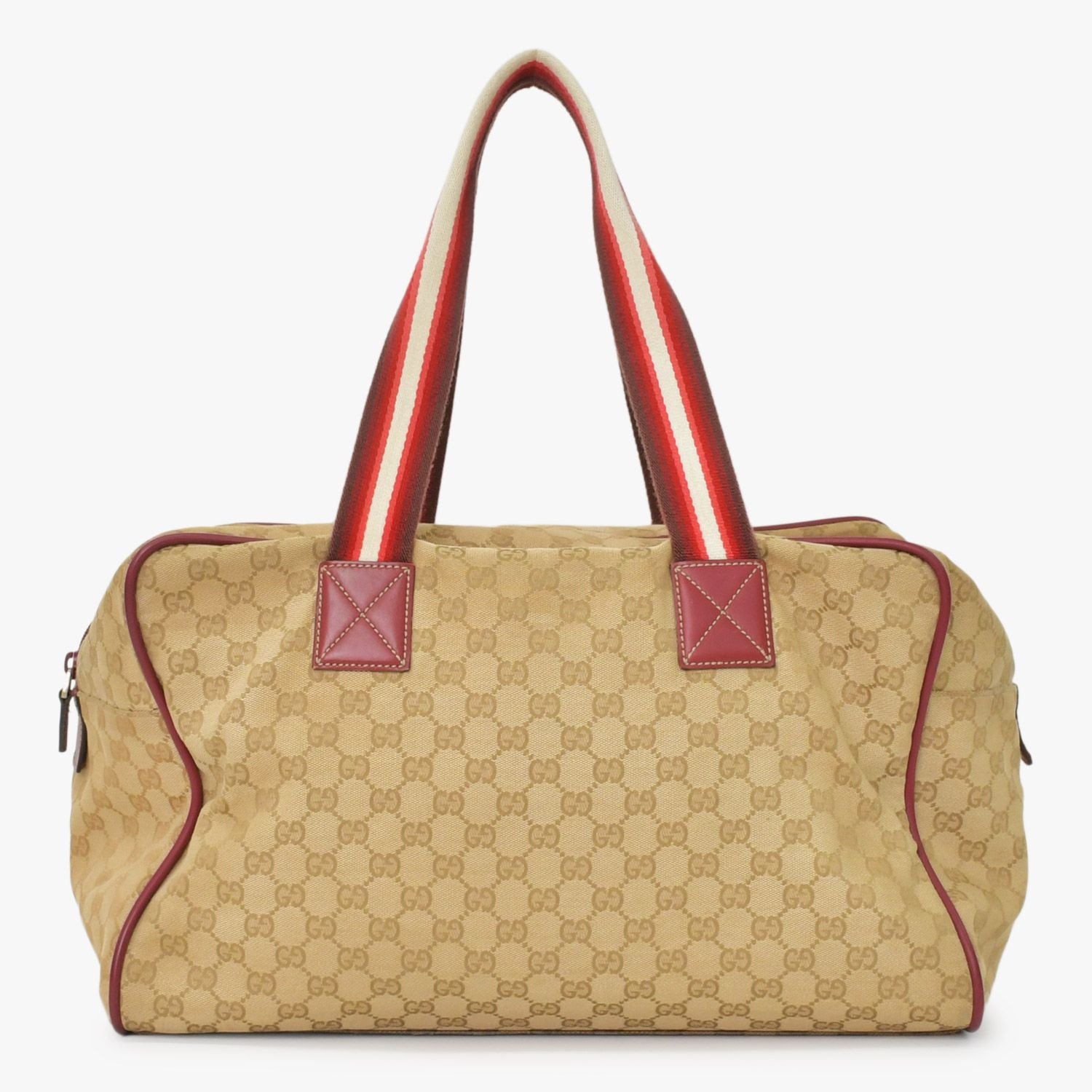 Gucci GG Canvas Boston Bag Sherry Line Leather Brown — view 3