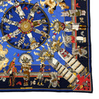 Hermes Scarf Carre 90 Silk Kachinas Blue — view 5