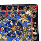 Hermes Scarf Carre 90 Silk Kachinas Blue — view 3