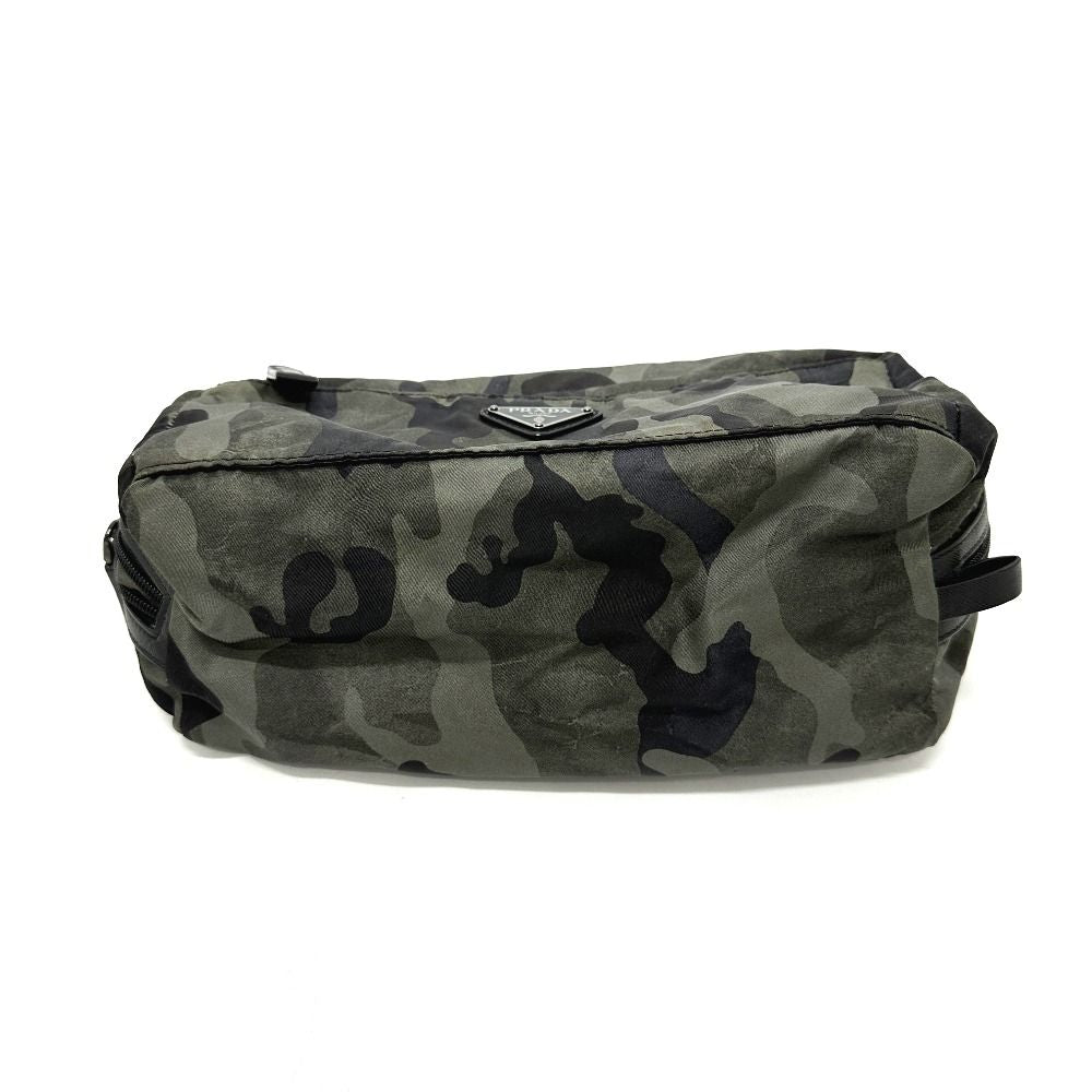 Prada Second Bag Triangle Logo Camouflage Nylon Gray — view 3