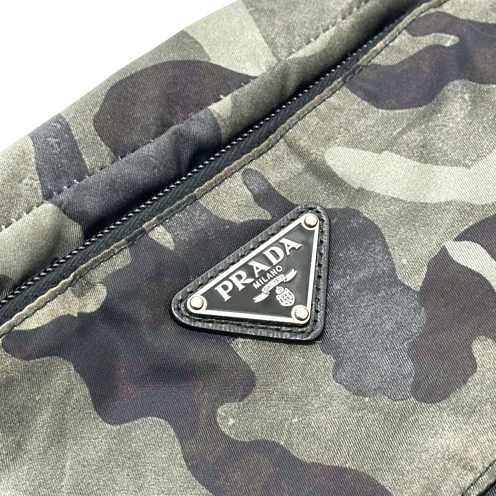 Prada Second Bag Triangle Logo Camouflage Nylon Gray — view 6