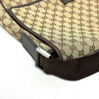 Gucci Shoulder Bag Logo Leather Plate GG Canvas Beige — view 7