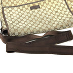 Gucci Shoulder Bag Logo Leather Plate GG Canvas Beige — view 5