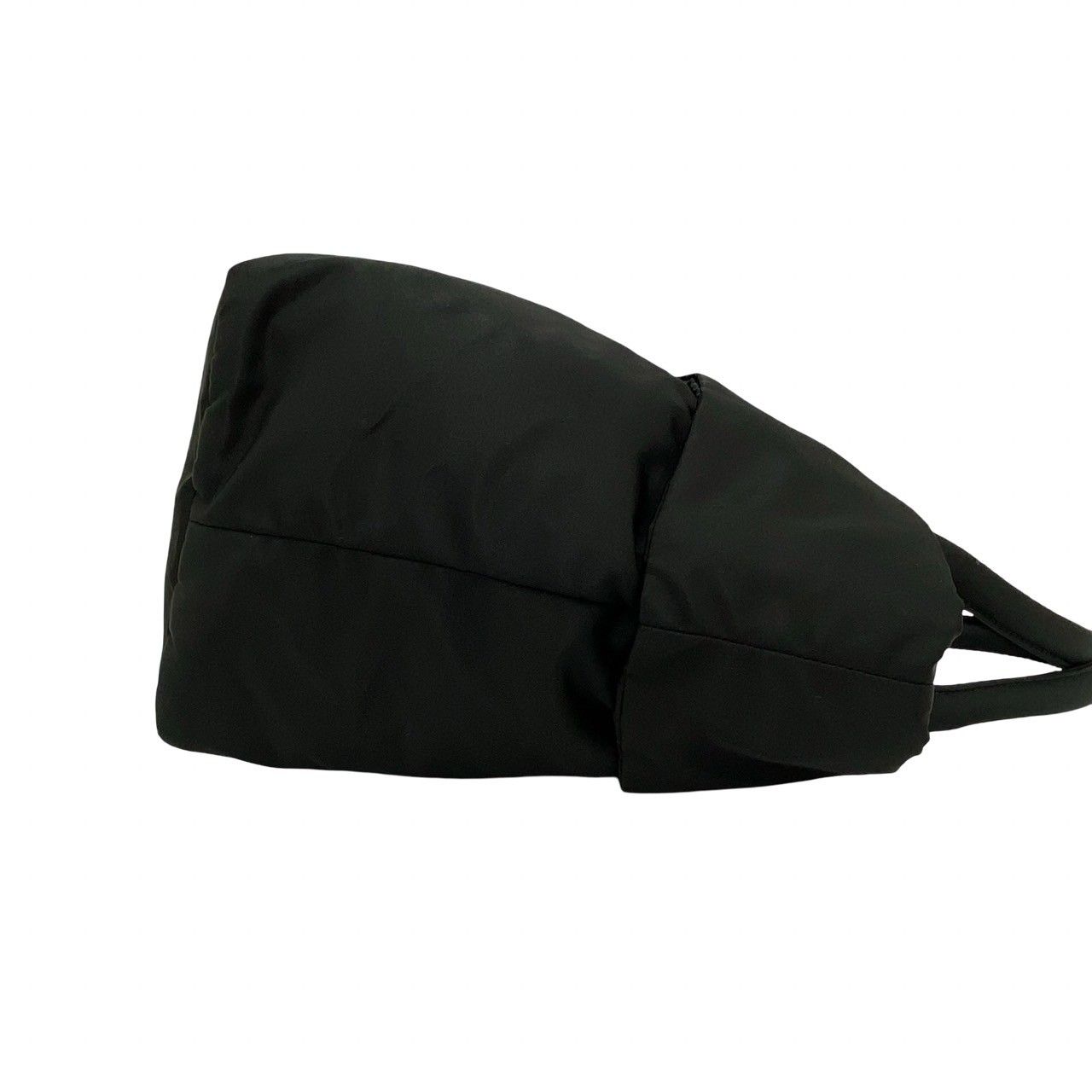 Prada Triangle Logo Nylon Leather Reversible 2-Way Shoulder Bag Black — view 6