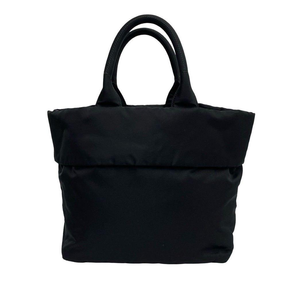 Prada Triangle Logo Nylon Leather Reversible 2-Way Shoulder Bag Black — view 3