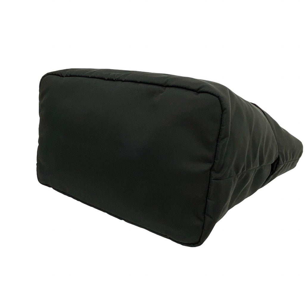 Prada Triangle Logo Nylon Leather Reversible 2-Way Shoulder Bag Black — view 8
