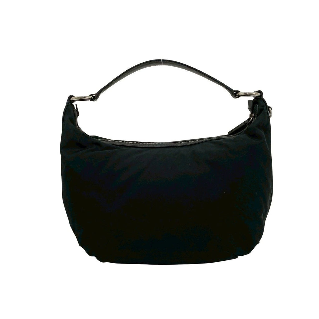 Prada Log Nylon Patent Enamel Handbag Mini Tote Black — view 3