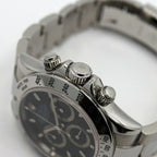 Rolex Cosmograph Daytona SS Black No Fine Needle Watch — view 4