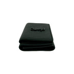 Saint Laurent Box Paris YSL Logo Leather Trifold Wallet Mini Black — view 5