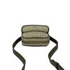 Celine C Macadam Logo Canvas Leather Mini Shoulder Bag Pochette Khaki Gold — view 4