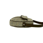 Celine C Macadam Logo Canvas Leather Mini Shoulder Bag Pochette Khaki Gold — view 6