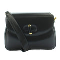 Gucci Vintage Shoulder Bag Box Calf Leather Turnlock Black MW