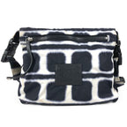 Chanel Shoulder Bag CC Logo Bicolor Nylon Black