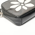 Prada Shoulder Bag Flower Motif Patent Leather — view 5