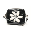 Prada Shoulder Bag Flower Motif Patent Leather